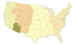 Usa time zone map small