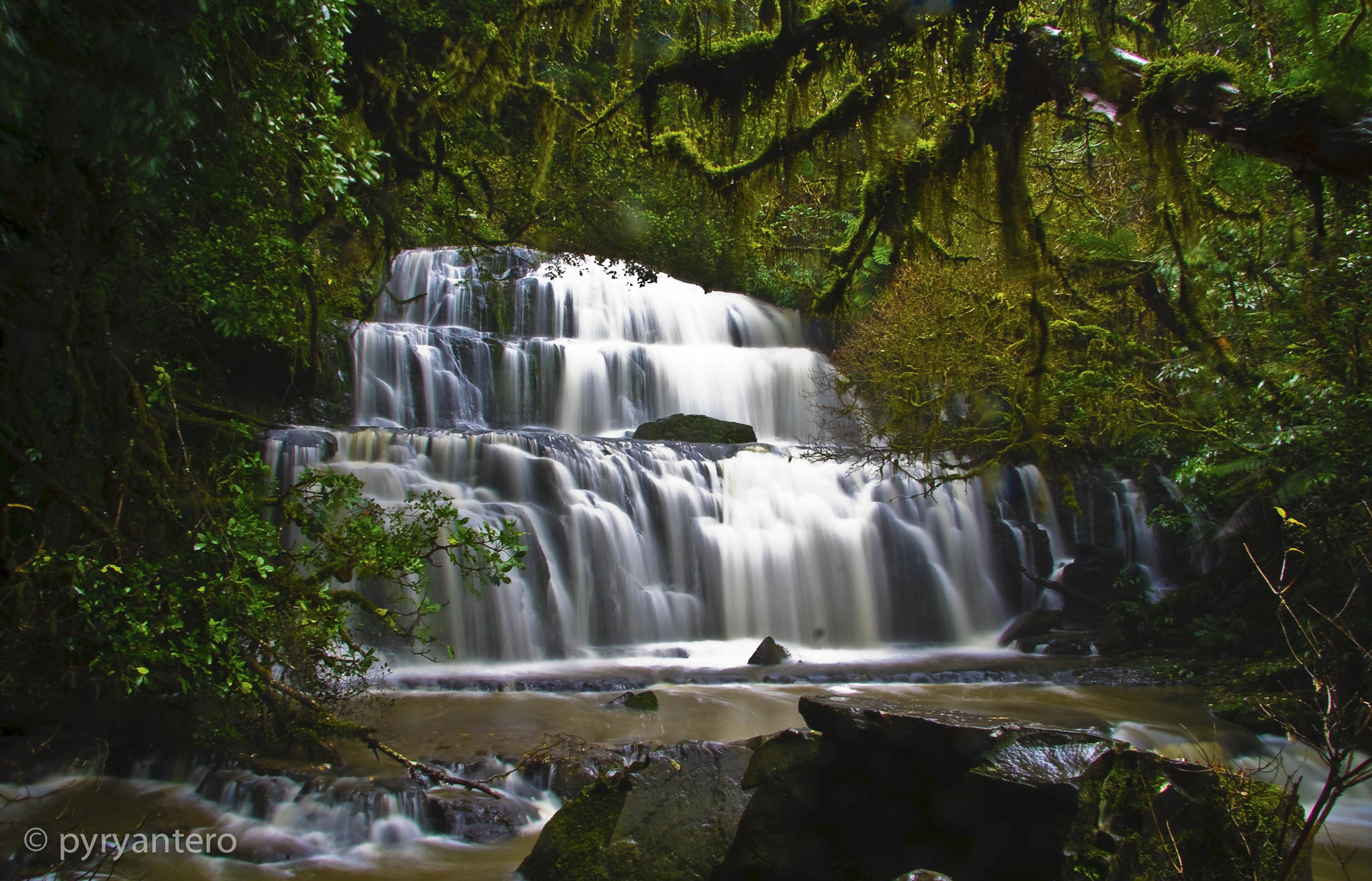 Purakaunui Falls in Catlins, Southland, South Island, New Zealand. Pyry Antero Pietiläinen Photography, pyryantero